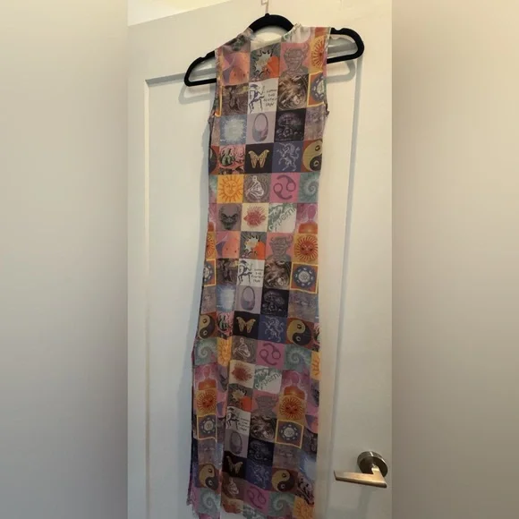 Coperni Blotter Print Mesh Maxi Dress, small - Picture 7 of 7